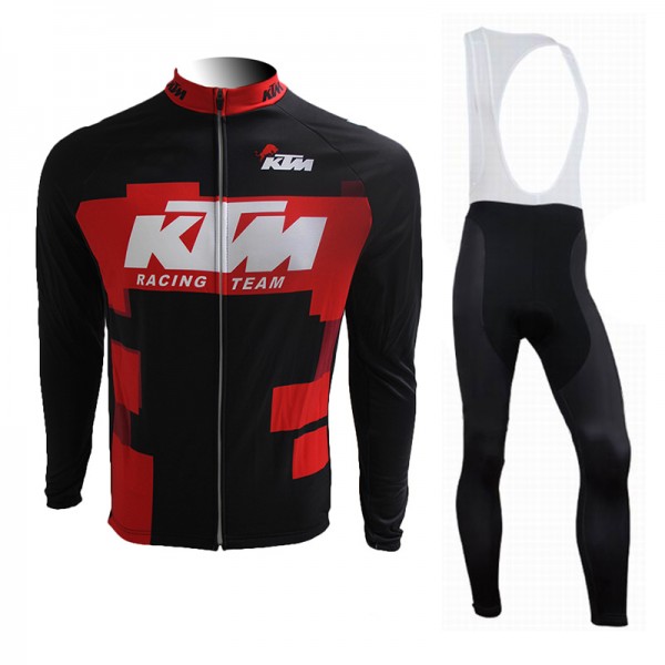 2015 KTM Fietskleding Fietsshirt lange mouw+Lange fietsbroeken Bib 2184