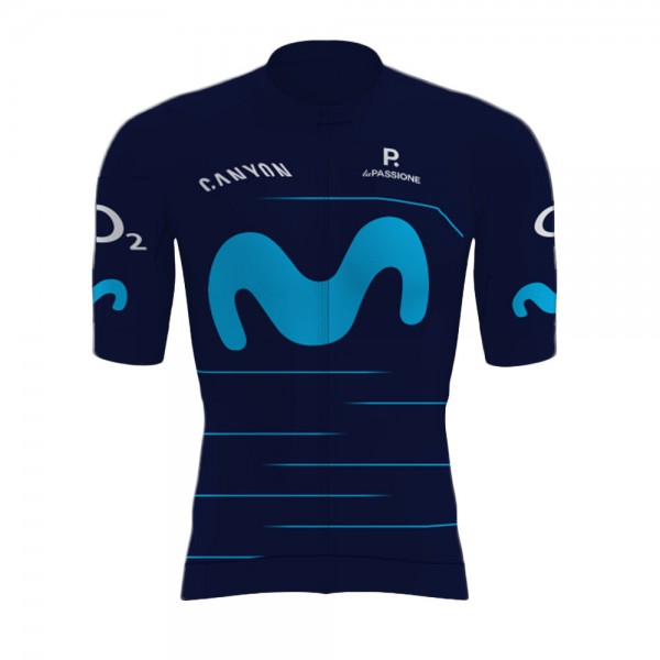 Team Movistar 2022 Wielerkleding Fietsshirt Korte Mouw 202212215