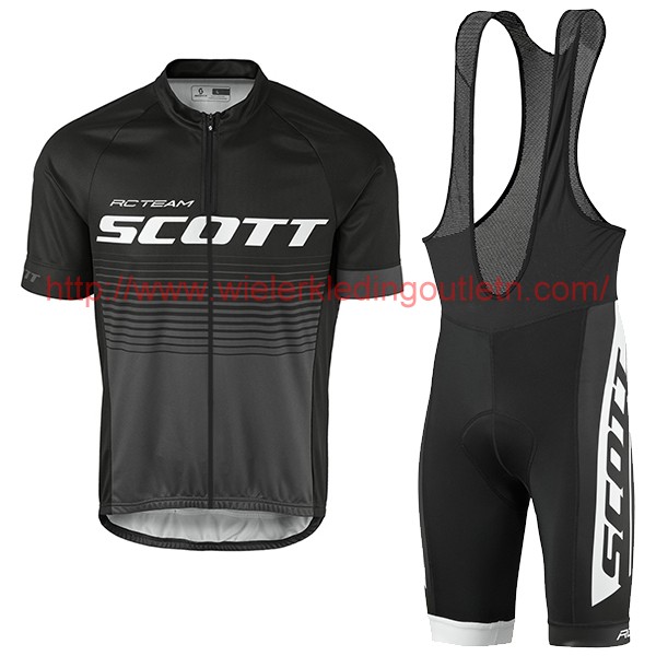 2017 Scott Rc zwart grijs Fietskleding Fietsshirt Korte+Korte Fietsbroeken Bib 201717603