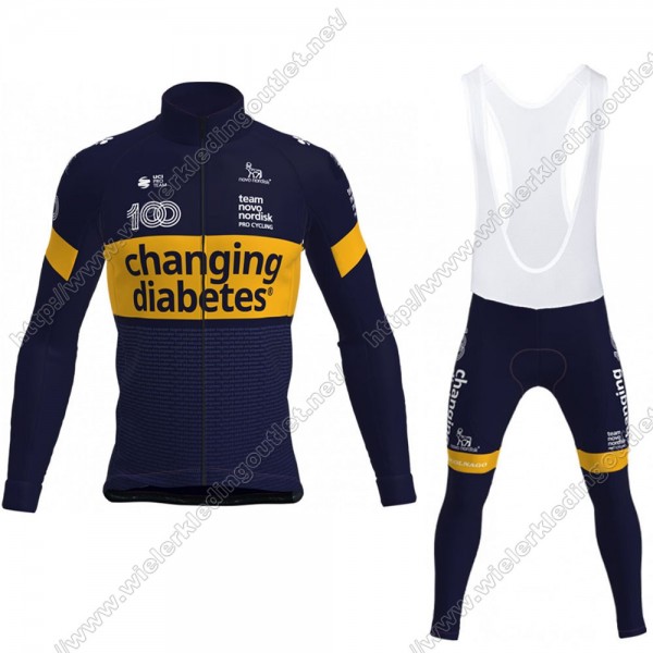 Novo Nordisk 2021 Fietskleding Fietsshirt Lange Mouw+Lange Fietsbroek Bib 59